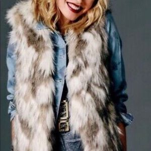 Free People Call of the Wild faux fur vest